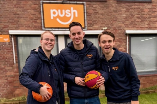 De Buurtsportcoaches van PUSH (Natascha, Timon en Tobias)